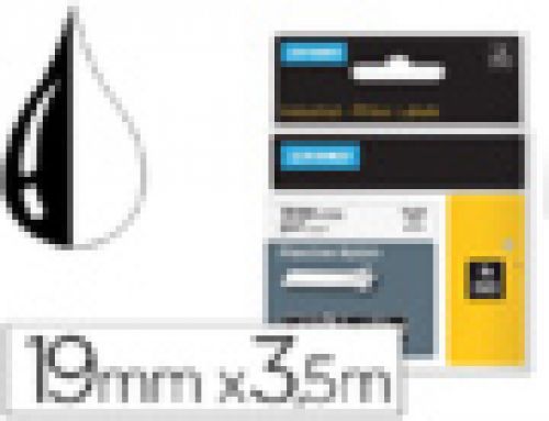 Fita dymo rhino nylon flexivel branco-preto 19 mm x 3,5 , Dymo , 59377 , 0071701184894